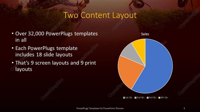 Two Content presentation slide layout