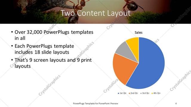 Two Content presentation slide layout