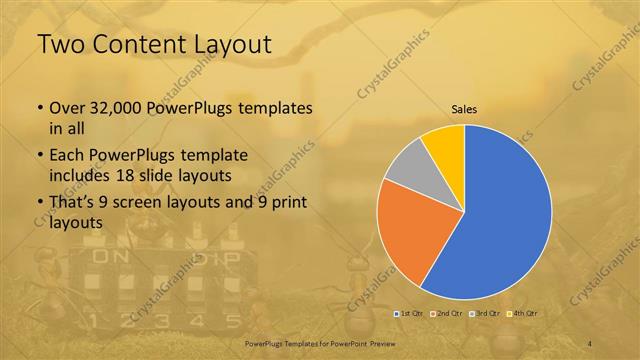 Two Content presentation slide layout