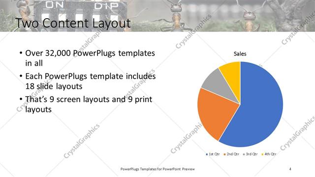 Two Content presentation slide layout