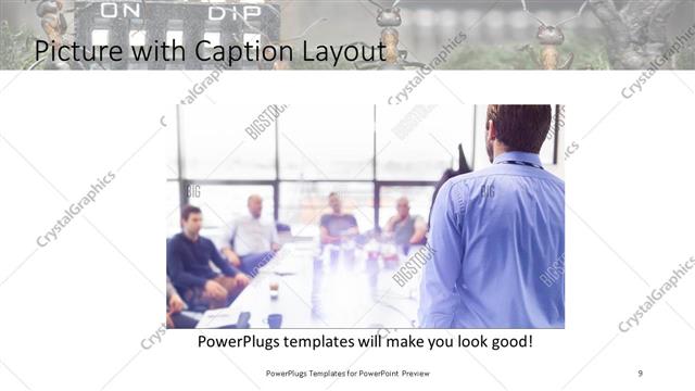 Picture with Caption presentation slide layout