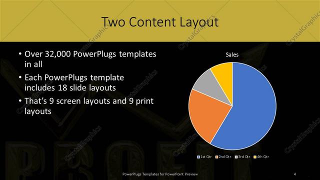 Two Content presentation slide layout