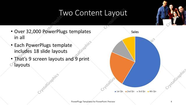 Two Content presentation slide layout