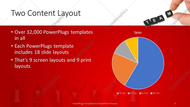 Two Content presentation slide layout