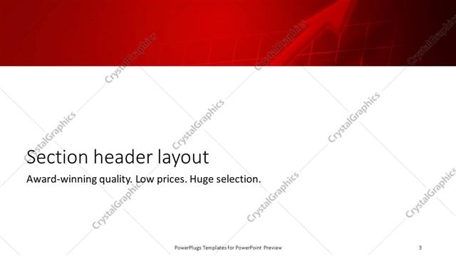 Section Header presentation slide layout