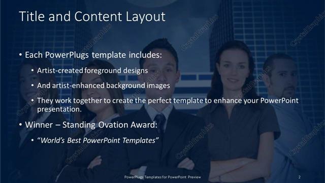 Title and Content presentation slide layout