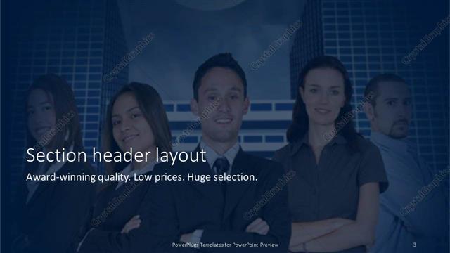 Section Header presentation slide layout