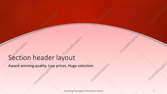 Section Header presentation slide layout