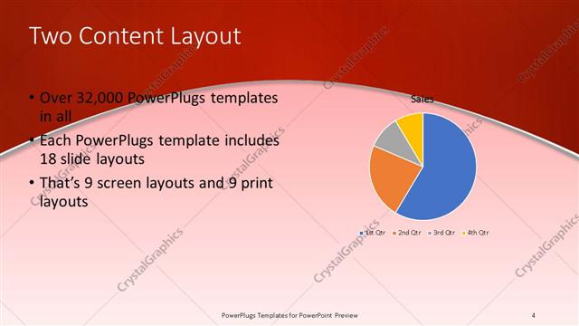 Two Content presentation slide layout