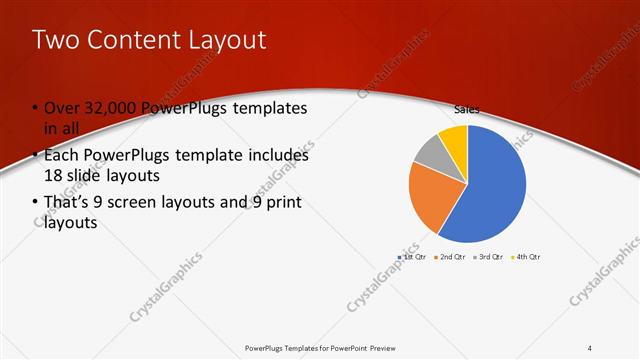 Two Content presentation slide layout
