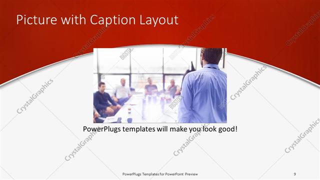 Picture with Caption presentation slide layout