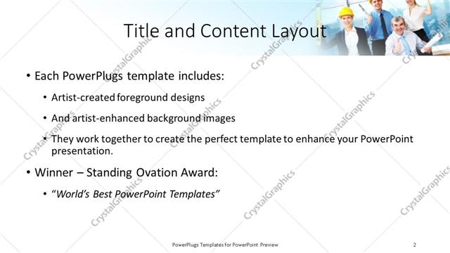Title and Content presentation slide layout