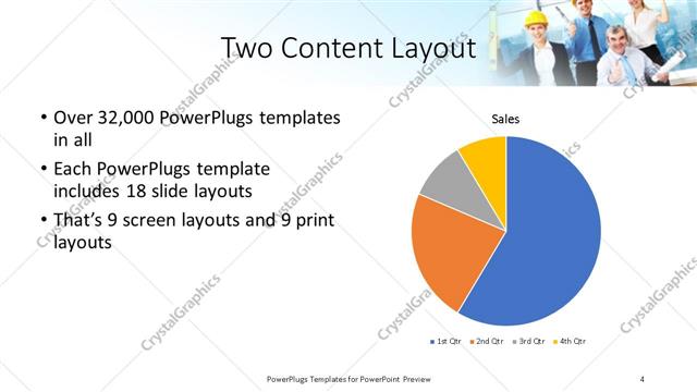 Two Content presentation slide layout