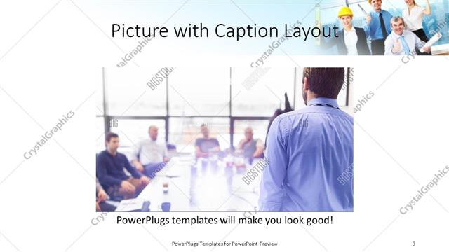 Picture with Caption presentation slide layout