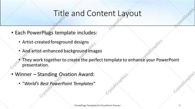 Title and Content presentation slide layout