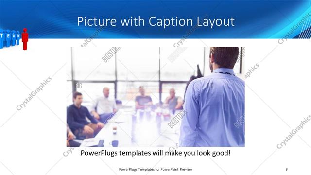 Picture with Caption presentation slide layout