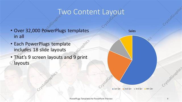 Two Content presentation slide layout
