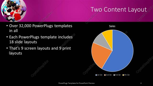 Two Content presentation slide layout