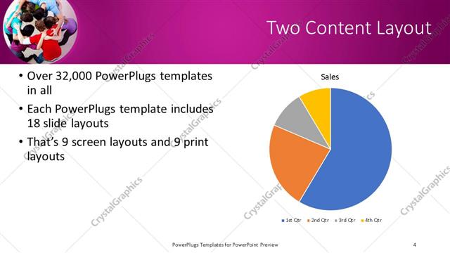 Two Content presentation slide layout