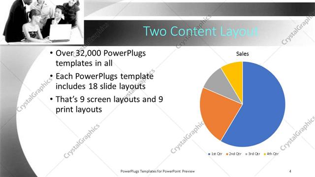 Two Content presentation slide layout