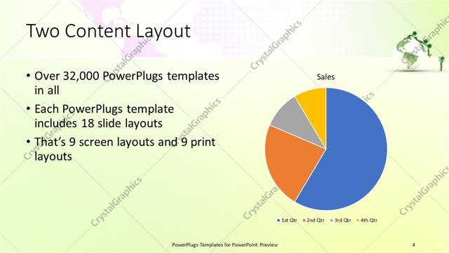 Two Content presentation slide layout