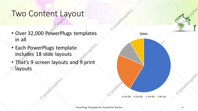 Two Content presentation slide layout
