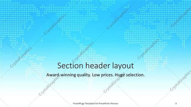 Section Header presentation slide layout
