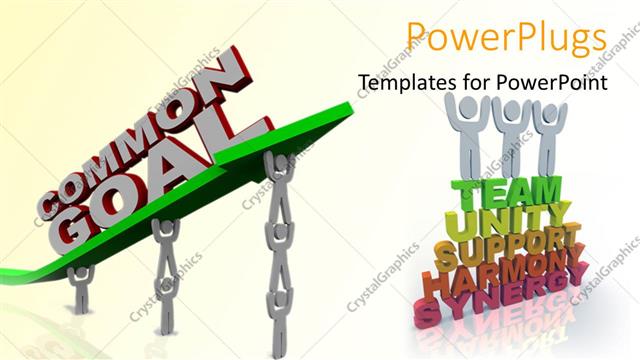  Presentation with words - A number of people with various colorful words