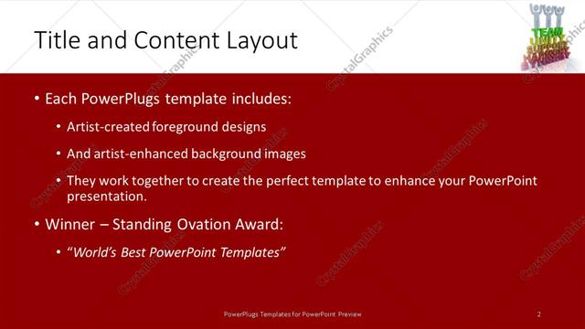 Title and Content presentation slide layout