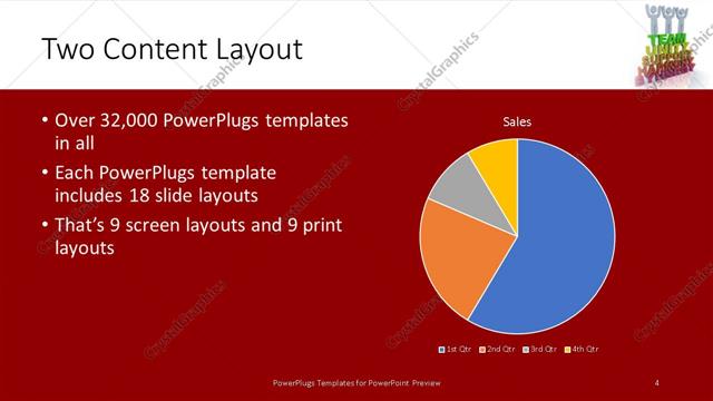 Two Content presentation slide layout