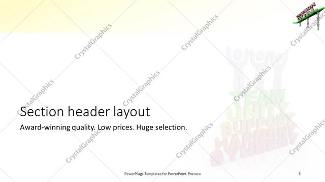 Section Header presentation slide layout