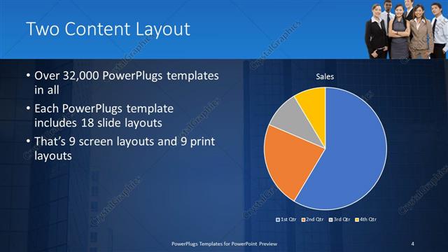 Two Content presentation slide layout