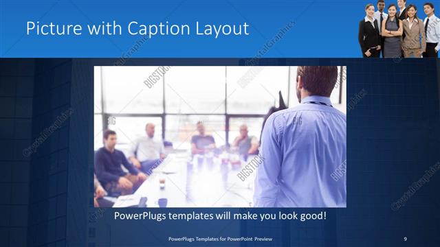Picture with Caption presentation slide layout