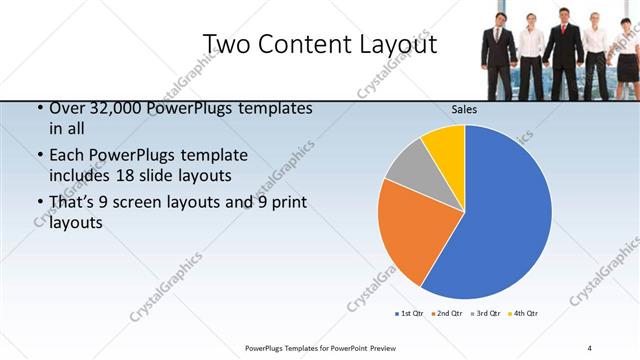 Two Content presentation slide layout