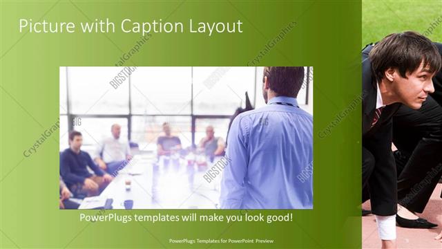 Picture with Caption presentation slide layout