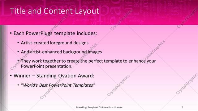 Title and Content presentation slide layout