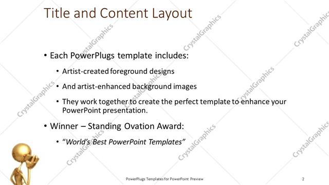 Title and Content presentation slide layout