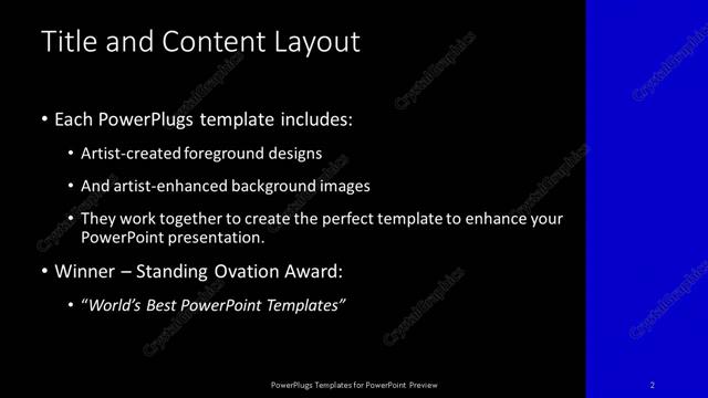 Title and Content presentation slide layout