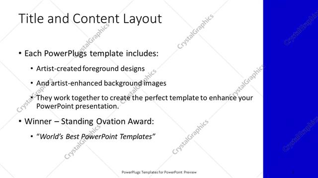 Title and Content presentation slide layout