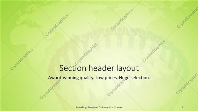 Section Header presentation slide layout