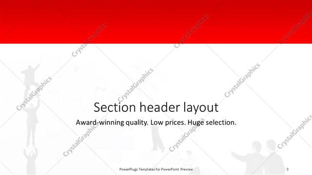 Section Header presentation slide layout
