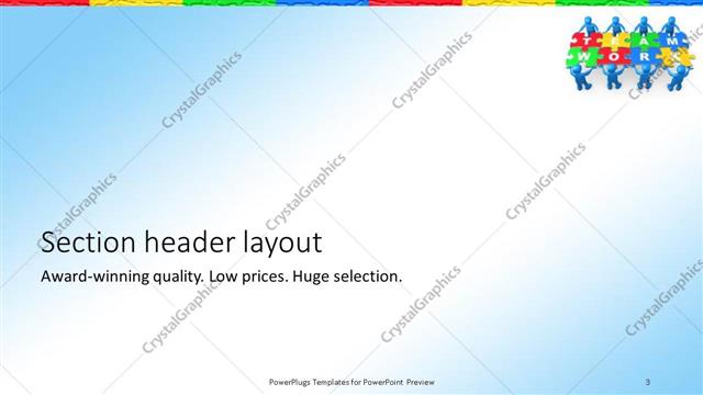 Section Header presentation slide layout