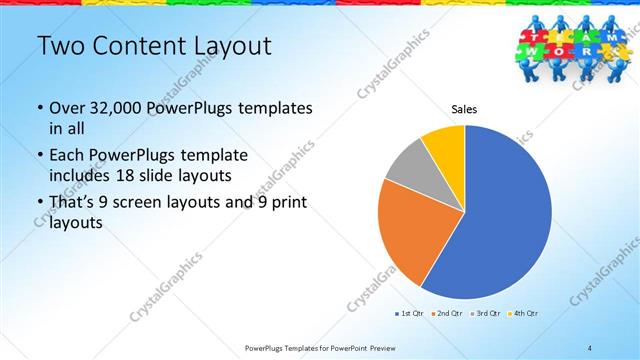 Two Content presentation slide layout