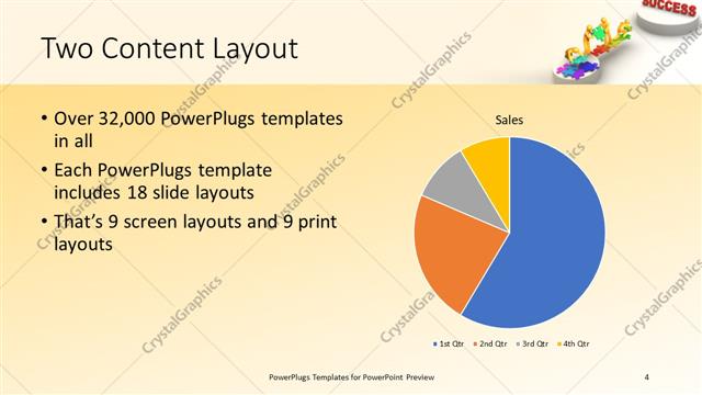 Two Content presentation slide layout