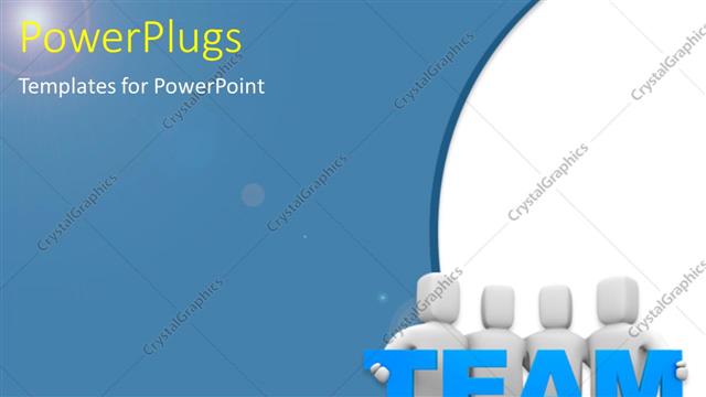  Presentation with team working together - A team working together with bluish background