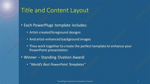 Title and Content presentation slide layout