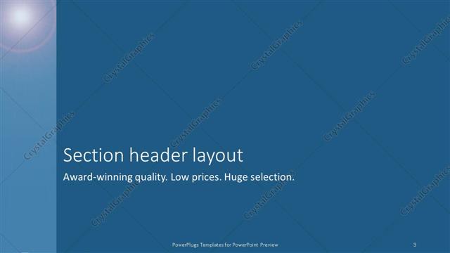 Section Header presentation slide layout