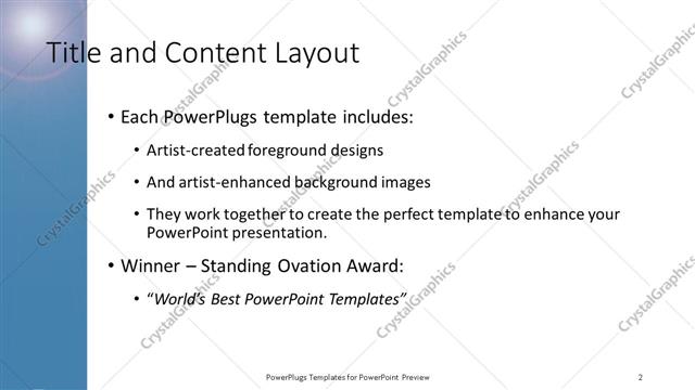 Title and Content presentation slide layout
