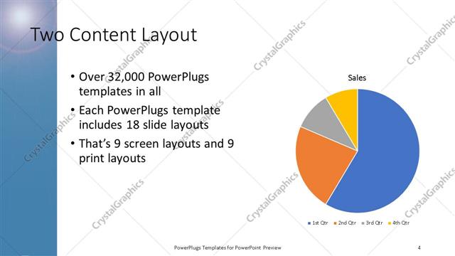 Two Content presentation slide layout