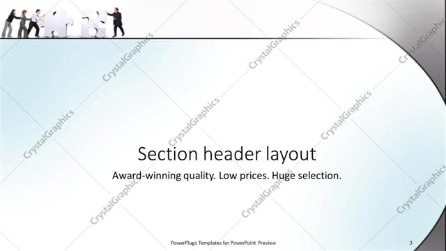 Section Header presentation slide layout